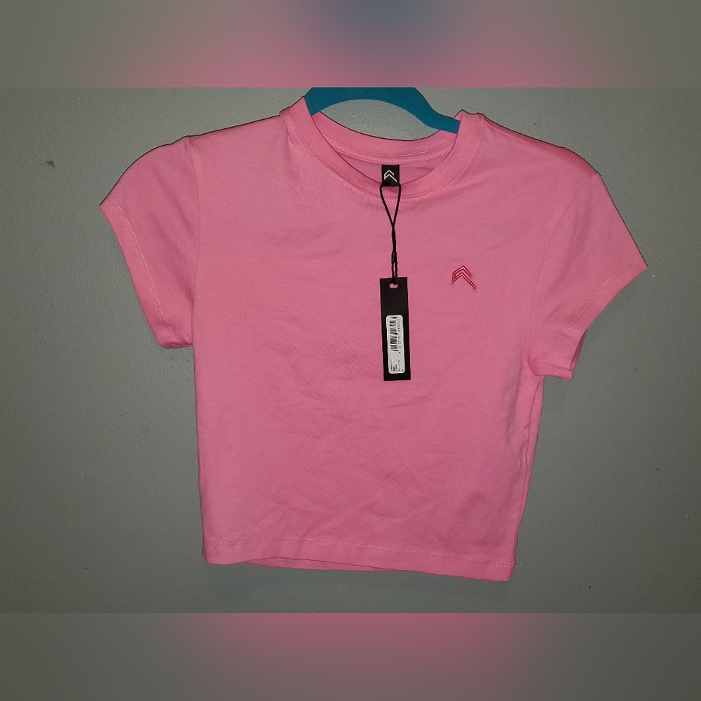 One Active Pink Baby Tee Womens Size Medium